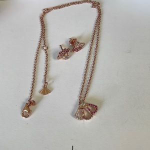 Pandora Asian Exclusive Fan Collection Necklace and Earring Set